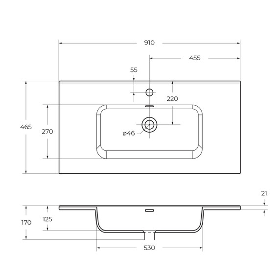 Тумба подвесная с раковиной Belbagno 90 см KRAFT-900-2C-SO-VO (раковина BB900ETL) еловый матовый - фото 4
