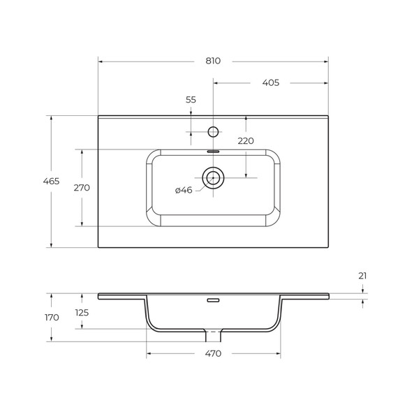 Тумба подвесная с раковиной Belbagno 80 см KRAFT-800-2C-SO-GSO (раковина BB800ETL) тёмно-серый матовый - фото 4