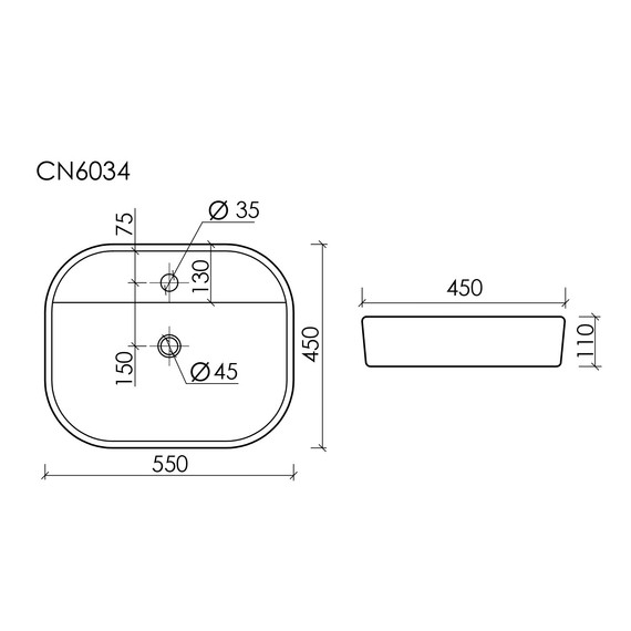 Раковина-чаша Ceramicanova Element 55 см CN6034 - фото 8