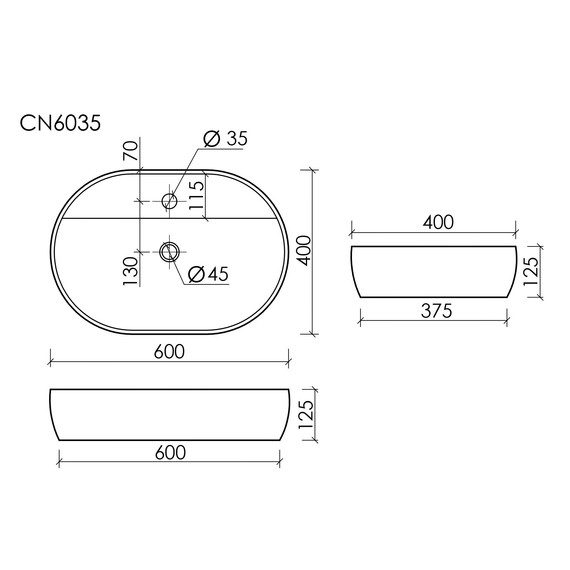 Раковина-чаша Ceramicanova Element 60 см CN6035 - фото 8