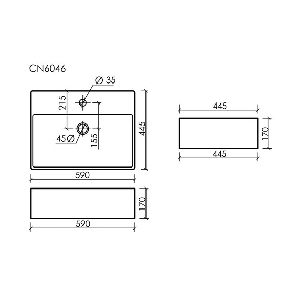 Раковина-чаша Ceramicanova Element 59 см CN6046 - фото 9