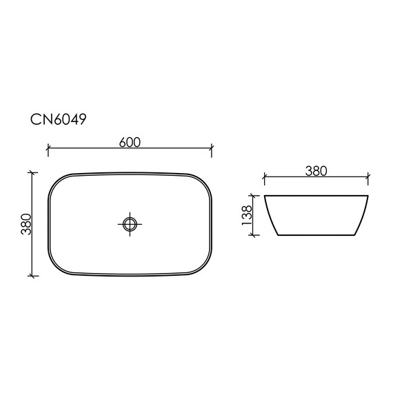 Раковина-чаша Ceramicanova Element 60 см CN6049MW, белый матовый - фото 8