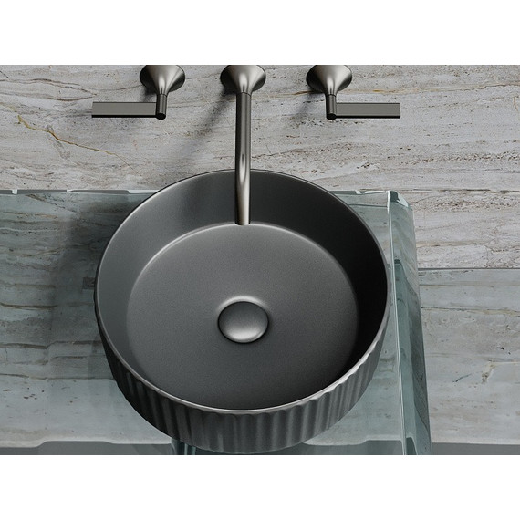 Раковина-чаша Ceramicanova Element 36 см CN6057MDH, тёмный антрацит матовый - фото 3