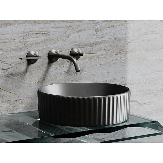 Раковина-чаша Ceramicanova Element 36 см CN6057MDH, тёмный антрацит матовый - фото 4