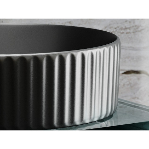 Раковина-чаша Ceramicanova Element 36 см CN6057MDH, тёмный антрацит матовый - фото 5