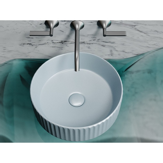 Раковина-чаша Ceramicanova Element 36 см CN6057MHL, серо-голубой матовый - фото 4