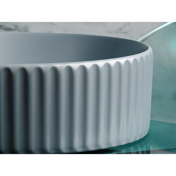 Раковина-чаша Ceramicanova Element 36 см CN6057MHL, серо-голубой матовый - фото 3