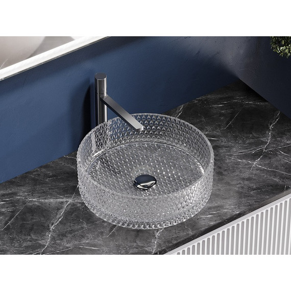 Раковина-чаша Ceramicanova Cristal 36 см CN6062, прозрачный - фото 