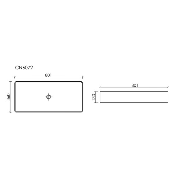 Раковина-чаша Ceramicanova Element 80 см CN6072 - фото 6