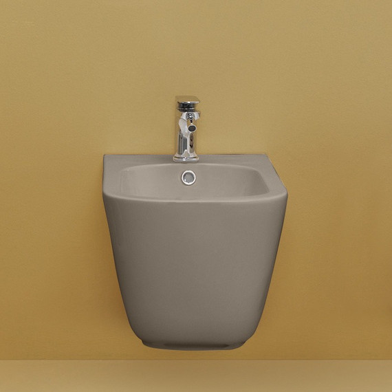 Биде подвесное Kerasan Tribeca 512581, Nocciola - фото, картинка  Биде подвесное Kerasan Tribeca 512581, Nocciola - фото