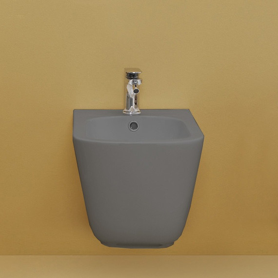 Биде подвесное Kerasan Tribeca 512589, Ferro matt - фото, картинка  Биде подвесное Kerasan Tribeca 512589, Ferro matt - фото