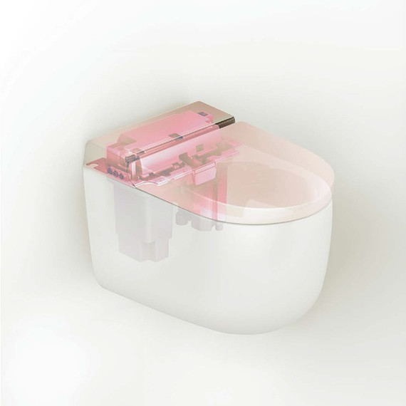 Унитаз-биде подвесной безободковый ArtCeram Hype KHYV001 01 00 с электронной крышкой - фото 5