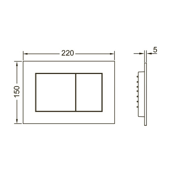 Кнопка смыва TECEnow 9240422, пластиковая, красная бронза металлик - фото 2