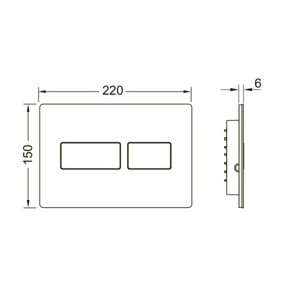 Кнопка смыва TECEsolid 9240437, металлическая, никель с текстурой линии - фото 2