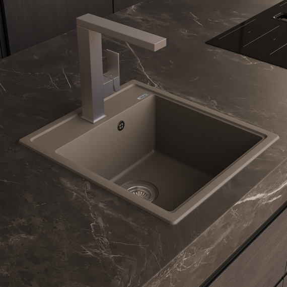 Кухонная мойка Abber Quarz AQ2901G, серый - фото 2