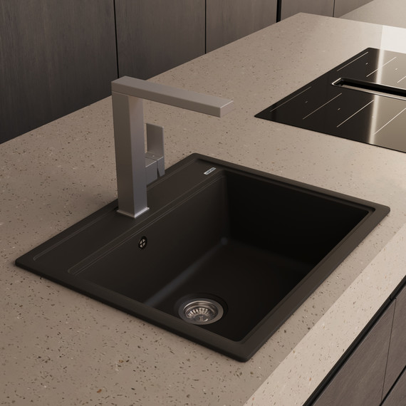 Кухонная мойка Abber Quarz AQ2902B, чёрный - фото 2