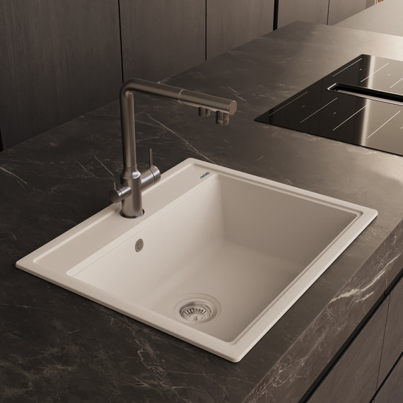 Кухонная мойка Abber Quarz AQ2902W, белый - фото 2