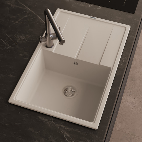 Кухонная мойка Abber Quarz AQ2904W, белый - фото 2