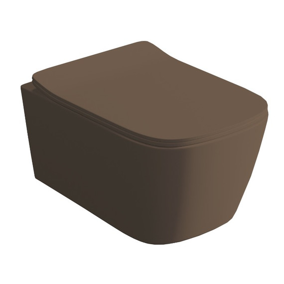 Унитаз подвесной безободковый ArtCeram A16 ASV006 40 00, brown tortora (Система смыва торнадо) - фото 2