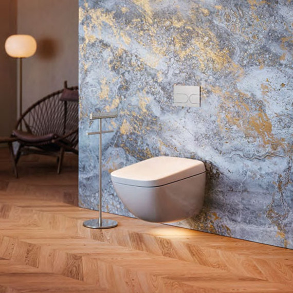 Инсталляция с подвесным унитазом комплект: TOTO Neorest WX2 с подвесным безободковым унитазом CW928PZY сиденье с дистанционным управлением, крепление, кнопка смыва (Система смыва торнадо) - фото 5