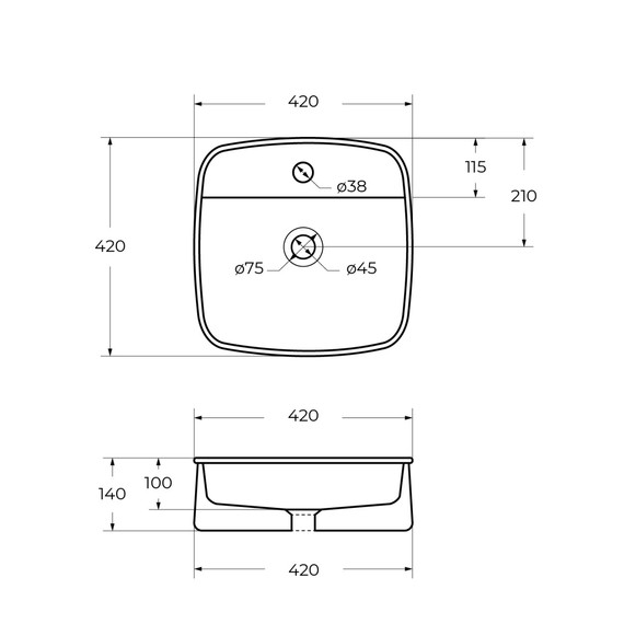 Раковина-чаша Cezares 42 см CZR-6581 - фото 8