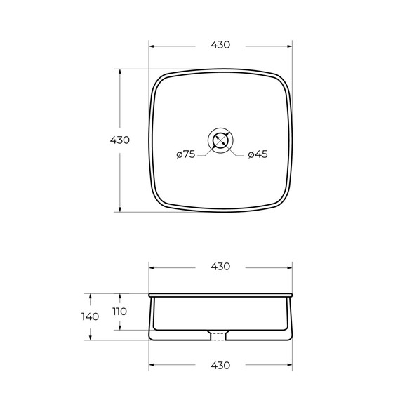 Раковина-чаша Cezares 43 см CZR-6583 - фото 8