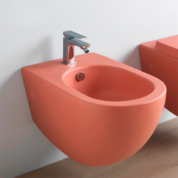 Биде подвесное ArtCeram File 2.0 FLB001 14 00 rosso corallo - фото, картинка  Биде подвесное ArtCeram File 2.0 FLB001 14 00 rosso corallo - фото