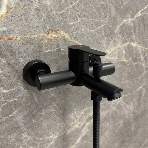 Смеситель для ванны Fixsen NORDIC FX-8803B, чёрный - фото 5