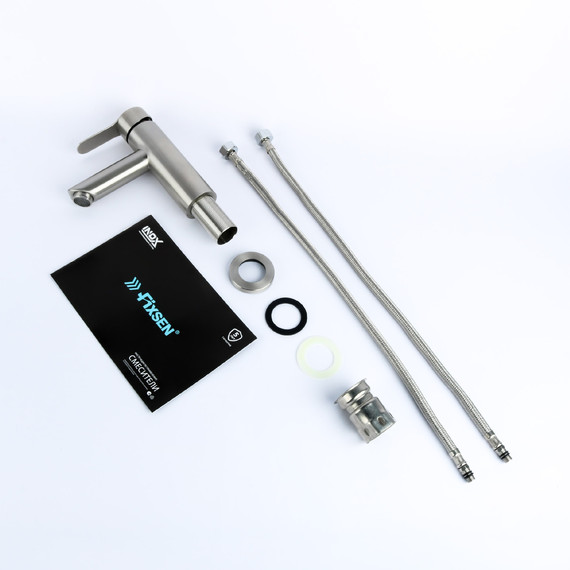 Смеситель для раковины Fixsen NORDIC FX-8806N, сатин - фото 2