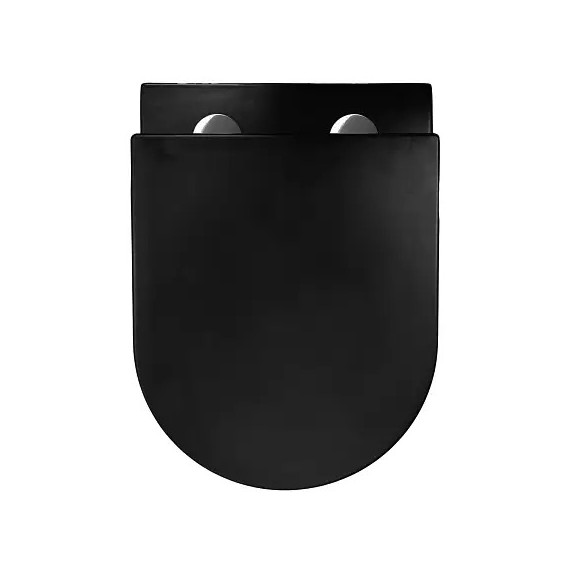 Унитаз подвесной безободковый Azario Grado AZ-0046-UQ3-MB с крышкой микролифт, чёрный матовый (Система смыва торнадо) - фото 10