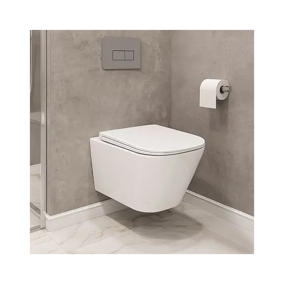 Унитаз подвесной безободковый Azario ESCONDA AZ-2805E с крышкой микролифт (Система смыва торнадо) - фото 17