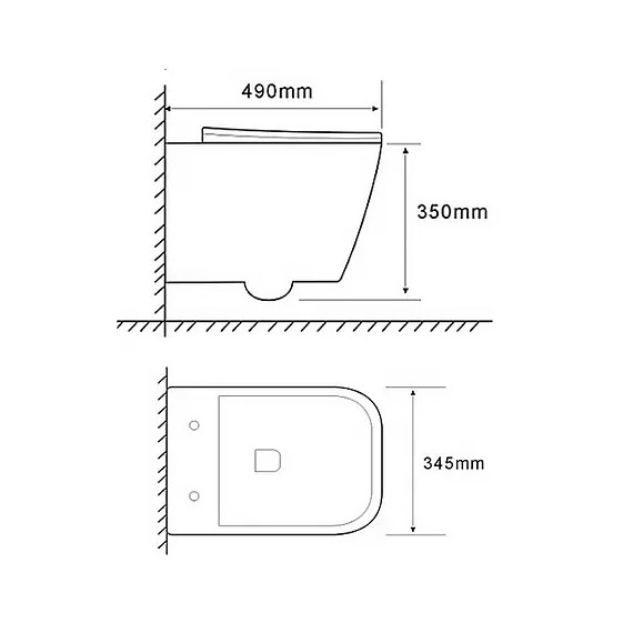 Унитаз подвесной безободковый Azario ESCONDA AZ-2805E с крышкой микролифт (Система смыва торнадо) - фото 18