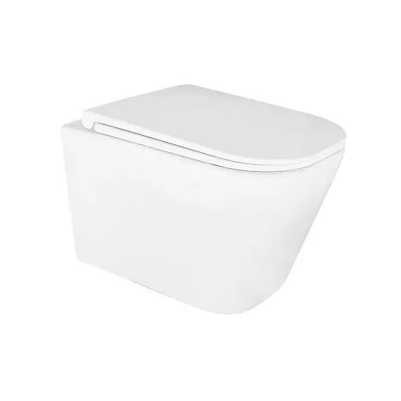 Унитаз подвесной безободковый Azario ESCONDA AZ-2805E с крышкой микролифт (Система смыва торнадо) - фото 2