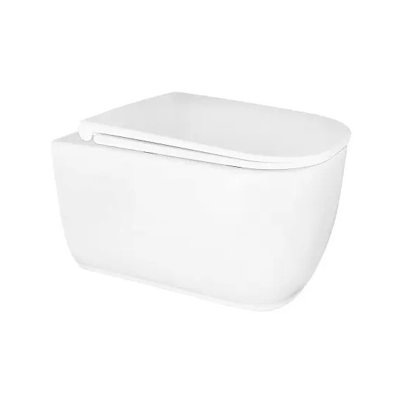 Унитаз подвесной безободковый Azario RIANO AZ-2808E с крышкой микролифт (Система смыва торнадо) - фото 3