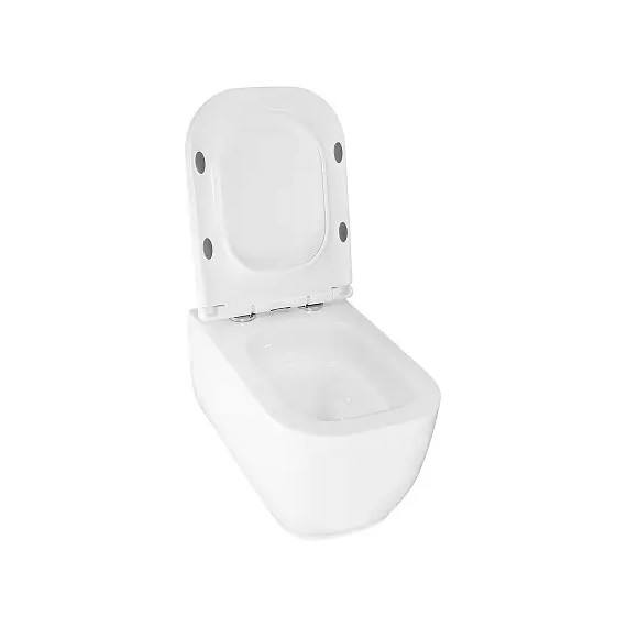 Унитаз подвесной безободковый Azario RIANO AZ-2808E с крышкой микролифт (Система смыва торнадо) - фото 5