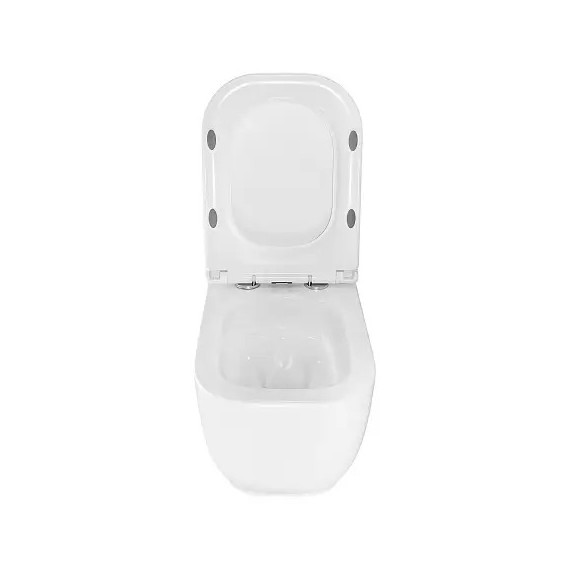 Унитаз подвесной безободковый Azario RIANO AZ-2808E с крышкой микролифт (Система смыва торнадо) - фото 6