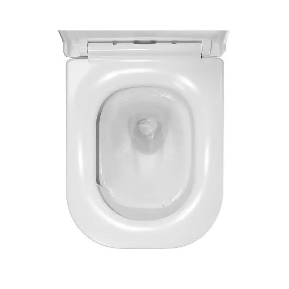 Унитаз подвесной безободковый Azario RIANO AZ-2808E с крышкой микролифт (Система смыва торнадо) - фото 9