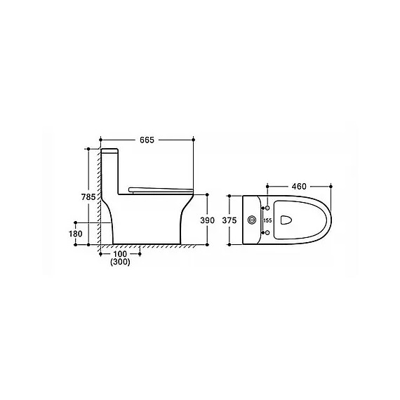 Унитаз-моноблок безободковый Azario Sente AZ-8614 с крышкой микролифт - фото 19