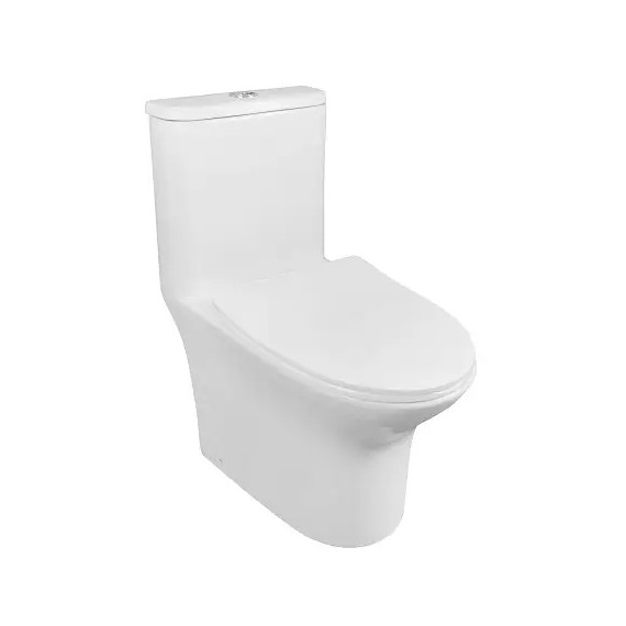 Унитаз-моноблок безободковый Azario Sente AZ-8614 с крышкой микролифт - фото 
