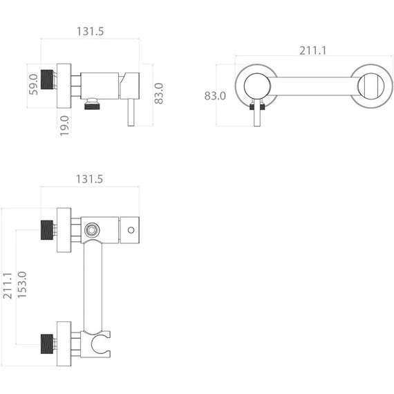 Набор для гигиенического душа Fixsen OXFORD FX-9505B, чёрный - фото 8