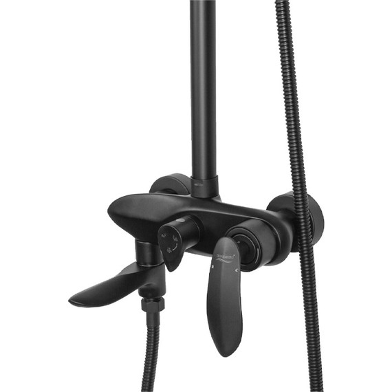 Душевая стойка с изливом Grocenberg GB7001BL, чёрный - фото 2