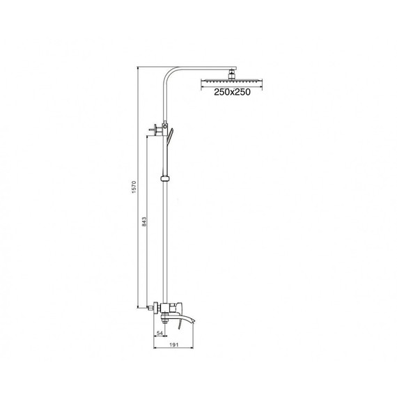 Душевая стойка с изливом Grocenberg GB7007-1BR, бронза - фото 2