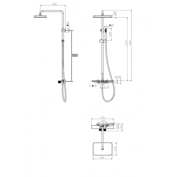 Душевая стойка с термостатом Grocenberg GB7038CR - фото 3