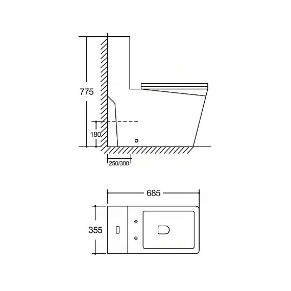 Унитаз-моноблок безободковый Azario RAYO AZ-6385 с крышкой микролифт - фото 16
