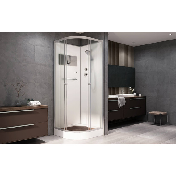 Душевая кабина Avacan 80x80 см D08, хром/матовое (безсиликоновая сборка) - фото 2
