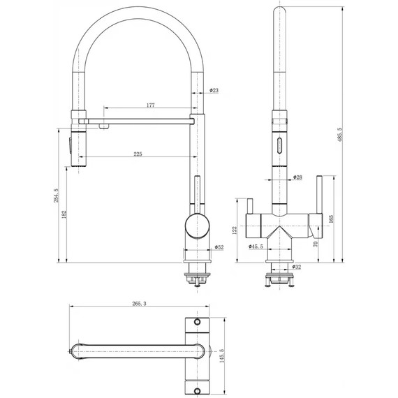 Смеситель для кухни Grocenberg GB4096BG, графит - фото 4