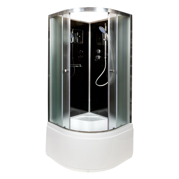 Душевая кабина Avacan 100x100 см B10BLACK, хром/матовое (безсиликоновая сборка) - фото 2