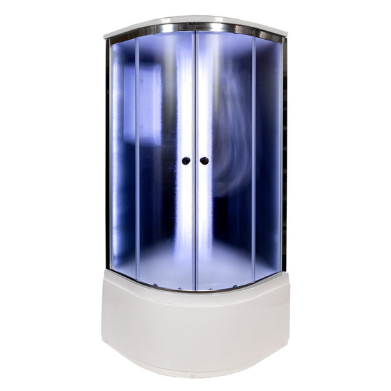 Душевая кабина Avacan 100x100 см B10SLEDBLACK, хром/матовое (безсиликоновая сборка) - фото 2