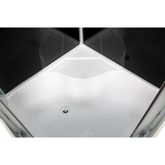 Душевая кабина Avacan 100x100 см B10SLEDBLACK, хром/матовое (безсиликоновая сборка) - фото 10