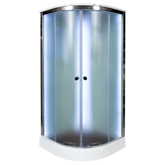 Душевая кабина Avacan 80x80 см D08SLED, хром/матовое (безсиликоновая сборка) - фото 2